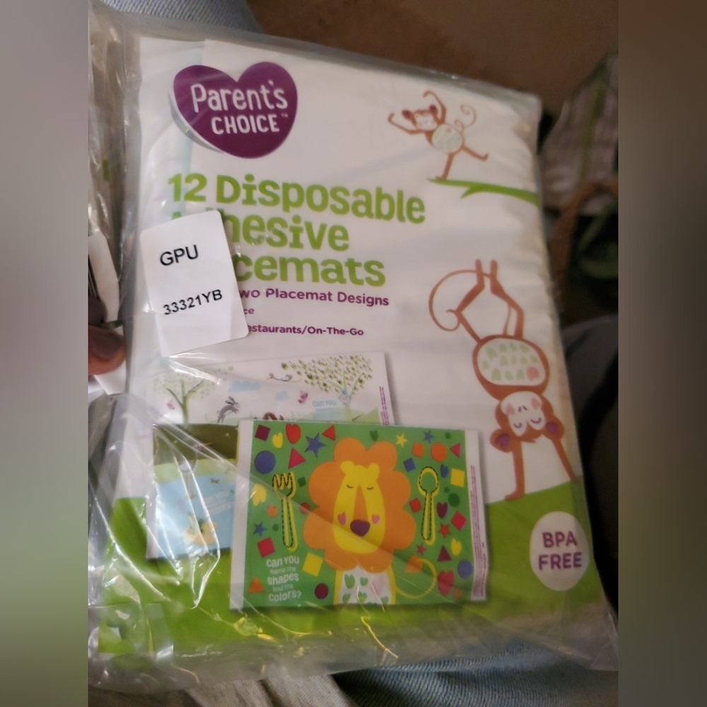 Parent's Choice Disposable Adhesive Placemats